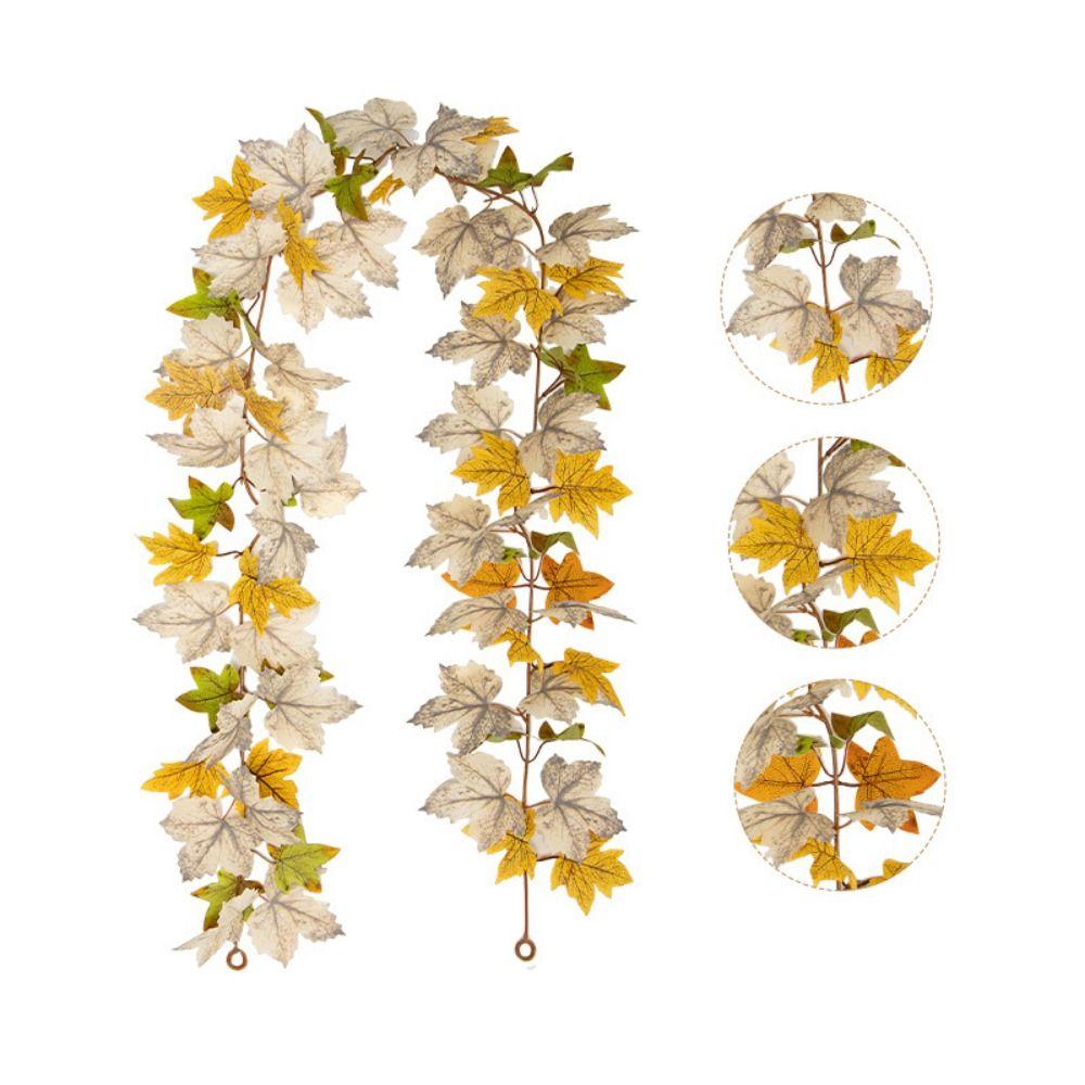 Realistic Artificial Maple Leaf Vine Artificial Flowers Garland Hanging Plants  Garden Decor