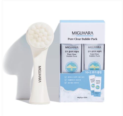Miguhara Pore Clear Bubble Pack Set (12ea Bubble Pack + Brush) NONE