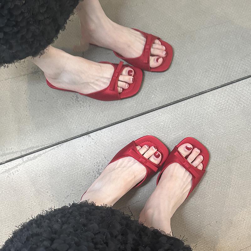 2025 Summer Women Casual Open Toe Slippers Fashion Comfort Wedges Heel Beach Vacation Slides Shoes
