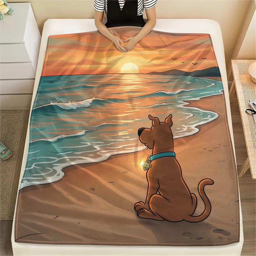 Scooby‑Doo2 Flannel Blanket, High quality Comfortable for All Seasons, Home Decor, Warmth and Comfort