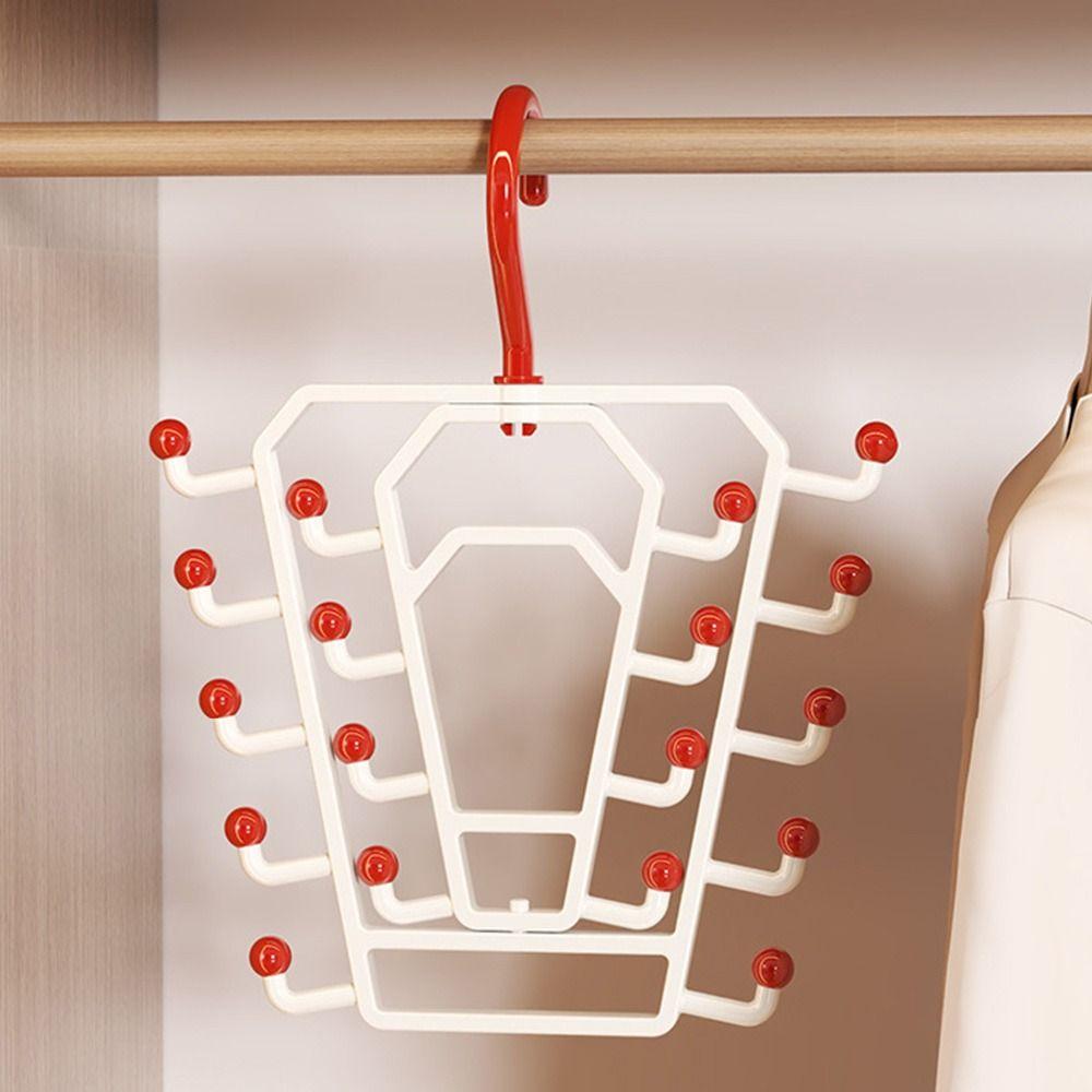 Space Saving Double Sided Hanger Wall Mounted Multi Hook Organizer Portable V Shaped Hanger