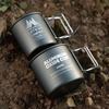 1/2Pcs Camping Mug with Foldable Handle Camping Cups for Backpacking Hiking Traveling and Picnic