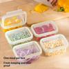 Portable Food Storage Box With Single Snap-On Cover Compartments For Sub-Packed Meat Onion Ginger Refrigerator Freezer Organizer