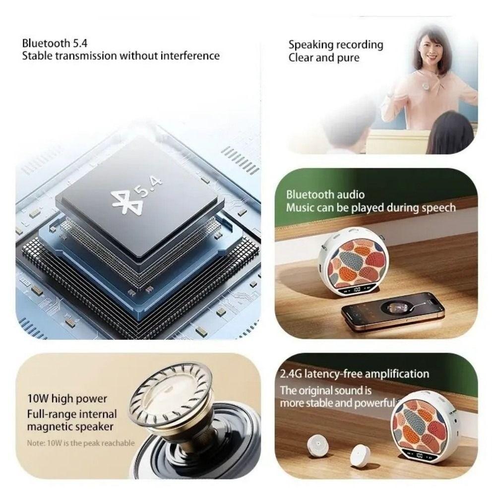 Wireless Lavalier Wearing Little Bee Megaphone Voice Amplifier Speaker For Teachers Classroom