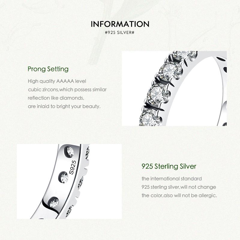 MODIAN Luxury Sparkling Blue Cubic Zirconia Ring 925 Sterling Silver Classic Stackable Finger Rings For Women Statement Jewelry