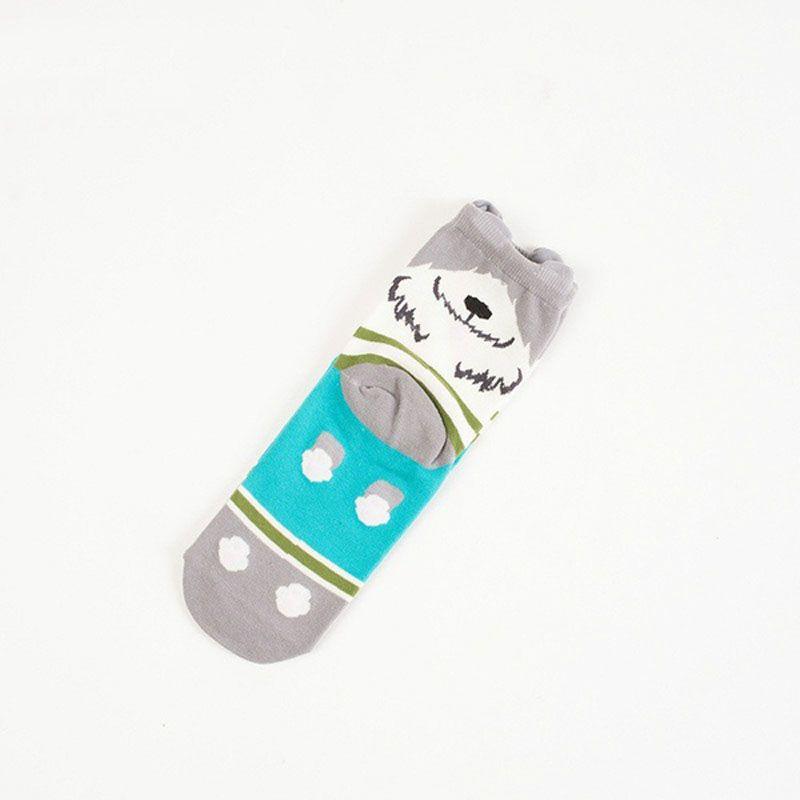 Hochwertige Damen-Baumwollsocken mit niedlichem Cartoon-Hund-Motiv