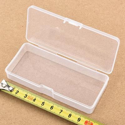 1Pc Transparent Plastic Storage Box Sauce Bottle Fruit Fork Storage Box Empty Storage Box Jewelry Rectangle Case