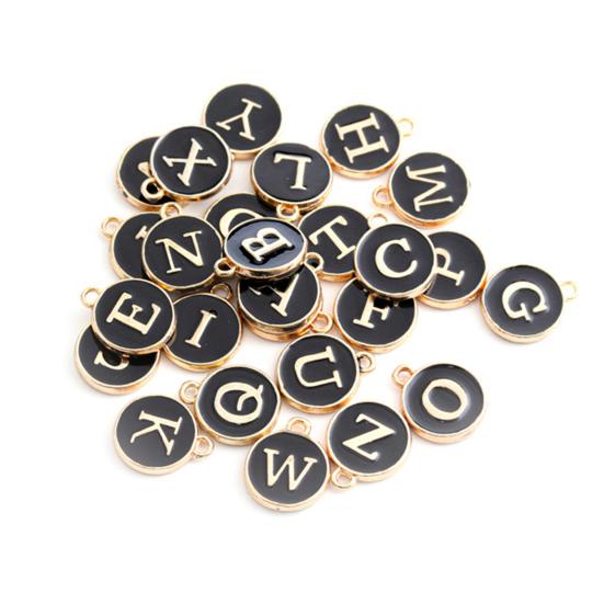 26Pcs Letter Charms DIY Lightweight Round Fashionable 26 Letters Charms Pendant for Bag Decoration