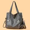 Soft leather feminine tote bag new portable shoulder bag large capacity casual shoulder messenger bag