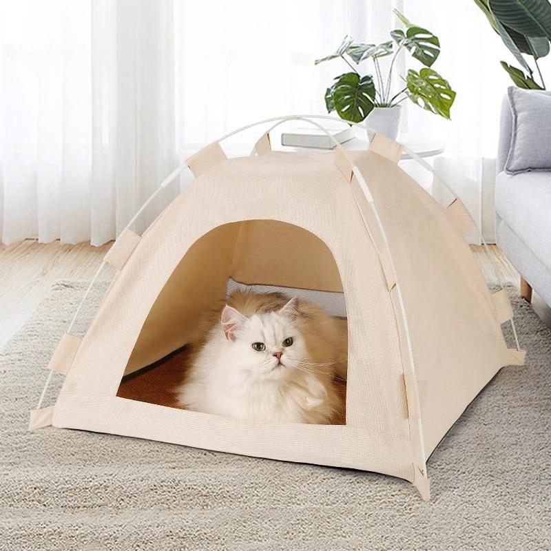 Cat Tent Bed Waterproof Portable House Outdoor Pet Warm Cushions Furniture Sofa Basket Winter Beds Kitten Sleeping Nest Tents