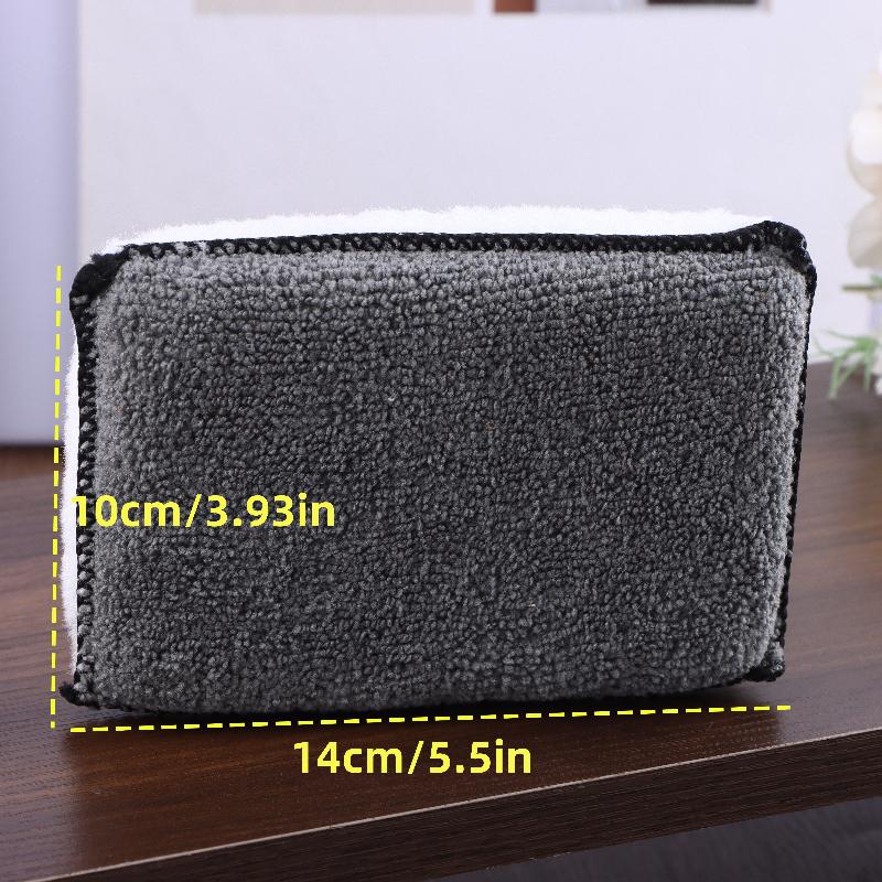 2/5Pcs Auto Interior Fleece Scrubbing Towel For Plastic Leather Wax Sponge Car Cleaning Tools Car Cleaning Microfiber Sponge