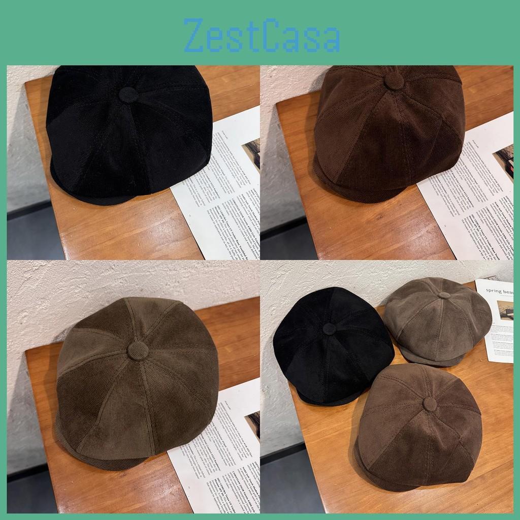 Color Solid Corduroy Beret Cap With Sun Protection Warmth For Adult Fashion Gift