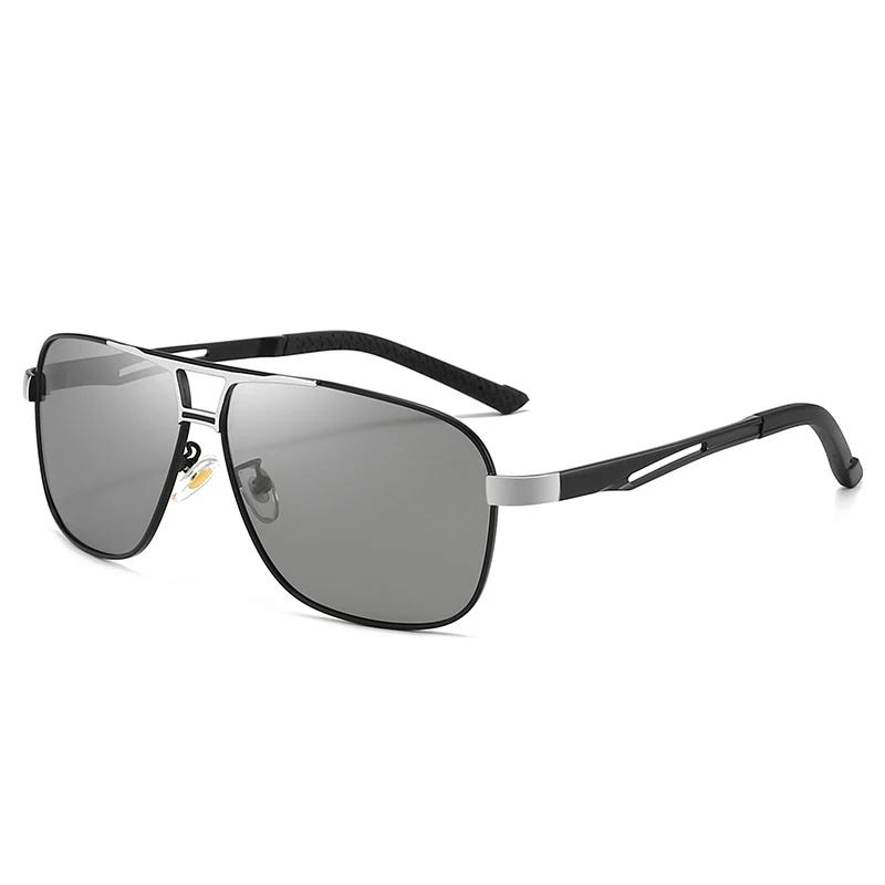 

1-2 шт 2024 новые квадратные фотохромные поляризованные солнцезащитные очки мужские меняющие цвет солнцезащитные очки хамелеон антибликовые для вождения Oculos De Sol