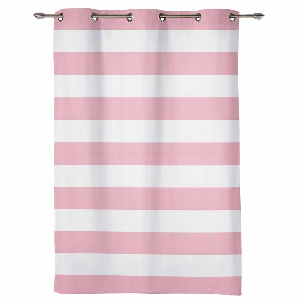 Ränder Rosa Vit Gardiner för Sovrum Vardagsrum Draperier Kök Barnrum Fönstergardin Modern Heminredning