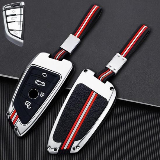 Alloy Silicone Car Key Case Cover For BMW X1 X2 X3 X4 X5  X6 X7 1 2 3 4 5 6
