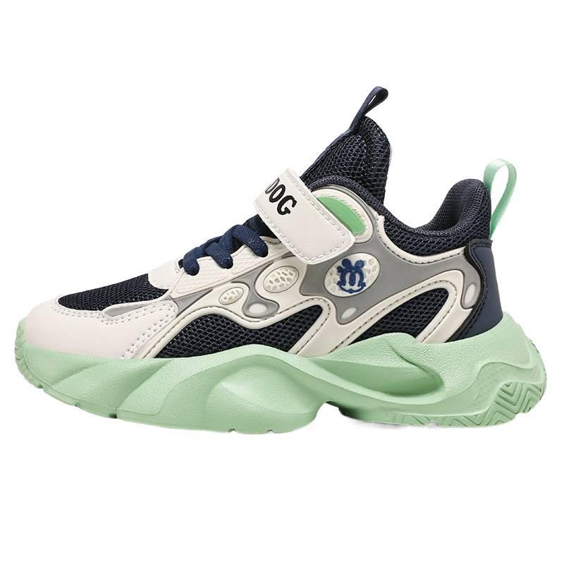 Babu bean girls shoes 2025 autumn new leather surface waterproof children's sports shoes soft sole middle and old children's dad shoes