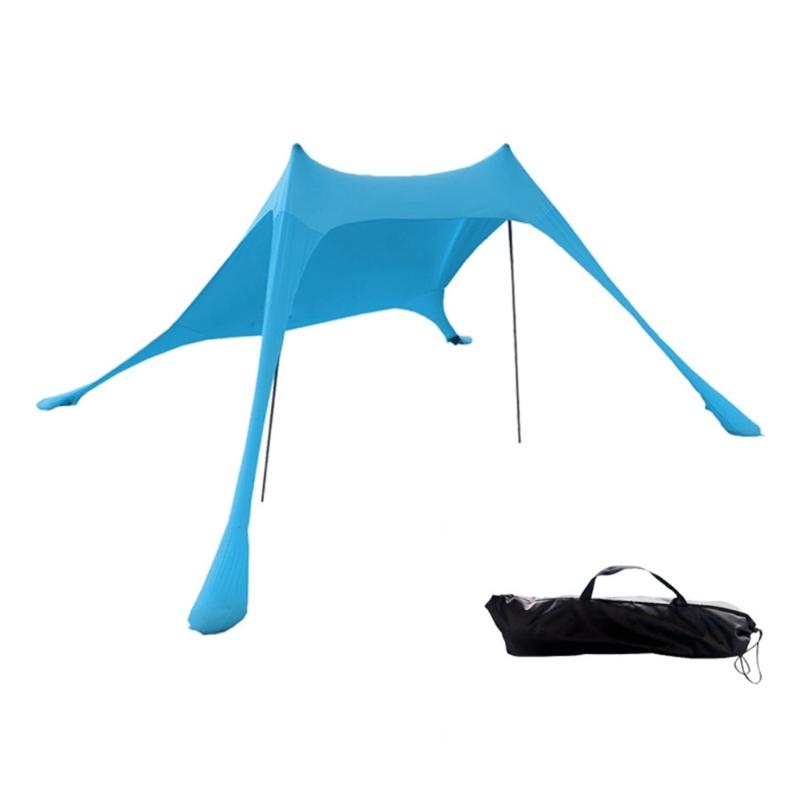 Einfach aufzubauendes Camping-Angel-Strandzelt mit Stange, Strand-Sonnenschutz