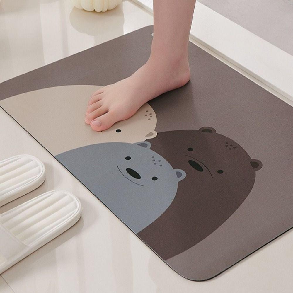 Quick-Dry Bathroom Mat Water Absorption Anti Slip Mat Door Rug Diatom Mud Floor Mat  Bathroom