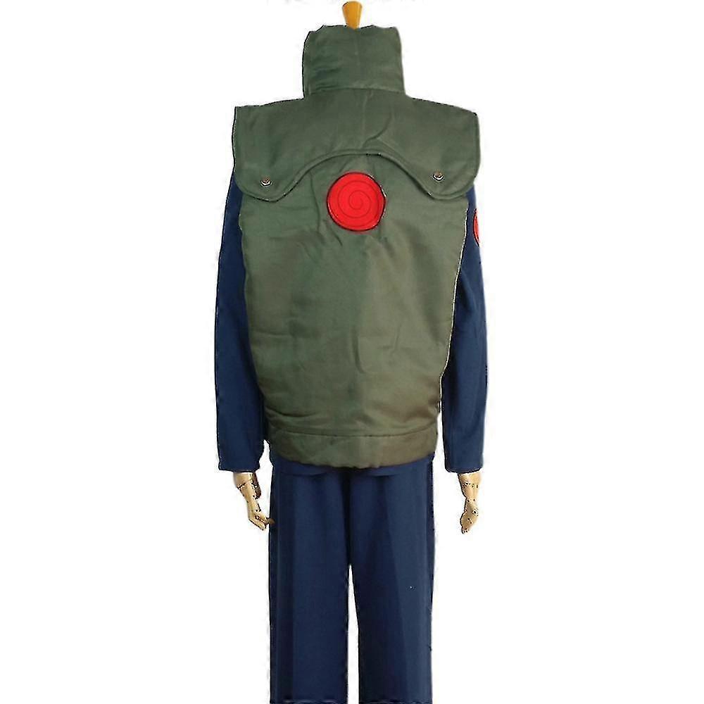 Naruto Anime Hatake Kakashi Cosplay Kostuum Halloween Heren Vest Jas Top met Lange Mouwen Broek Set Feest Verkleedkleding -NMAOV
