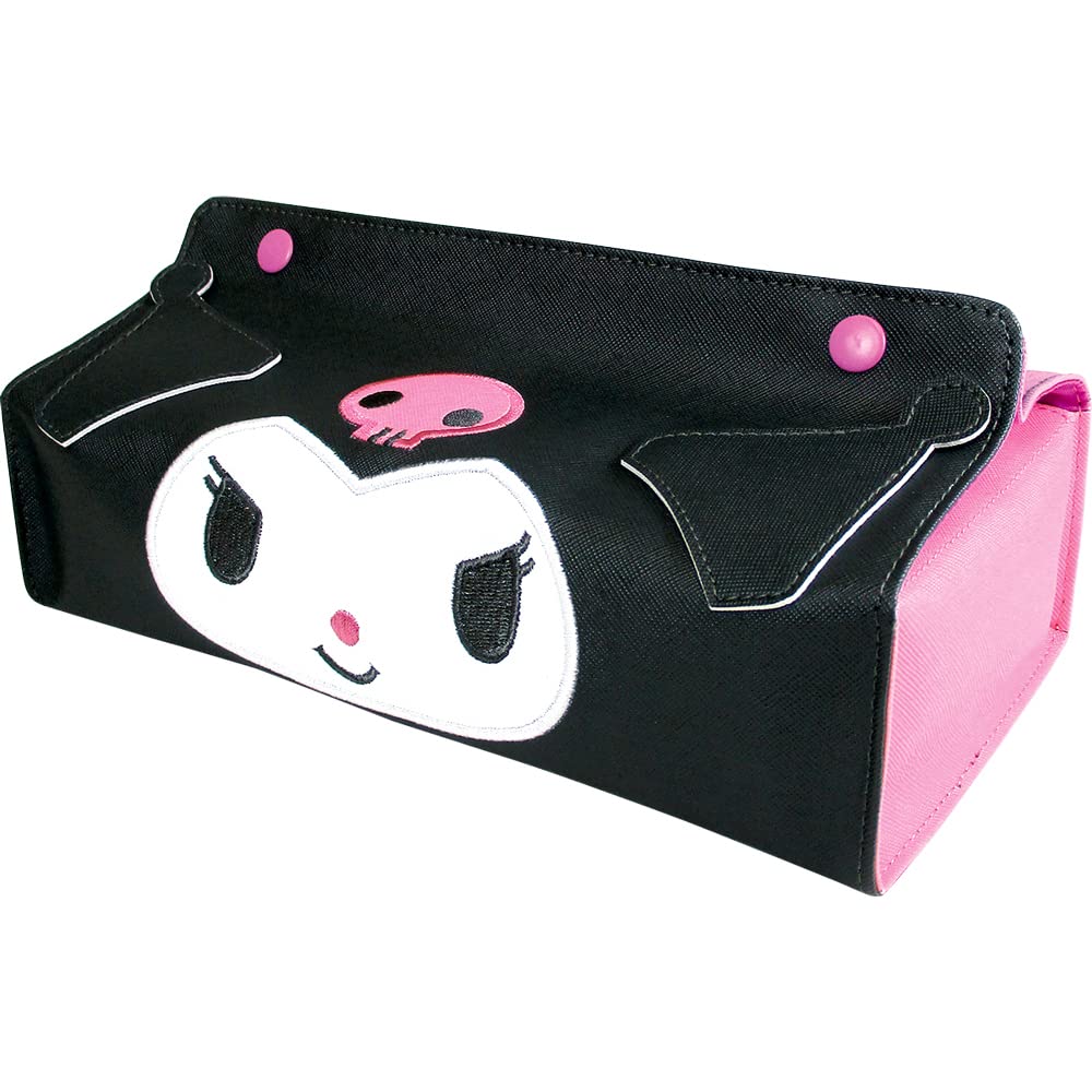 

Tees Factory Sanrio Do-Up Tissue Cover, Kuromi, Approx. H11.5 x W24.5 x D13.5cm, SR-5542132KU, Black