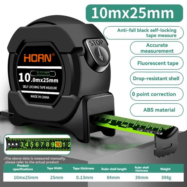 5/7.5/10M Metric Measuring Tape Self Locking Fluorescent Steel Tape Measure High Precision Wear-resistant Ruler Measuring Tools