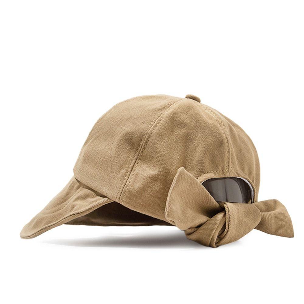 Travel Women Girl Anti-UV Soft Big Wide Brim Bows Bucket Hat Baseball Cap Sun Visor Hats Sun Hat