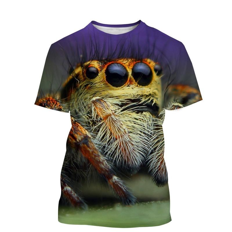 Fashion Insect Spider T Shirt For Men Animal Pattern Short-sleeved T-shirt Funny Casual Streetwear Summer Tops Cool Tee Shirt