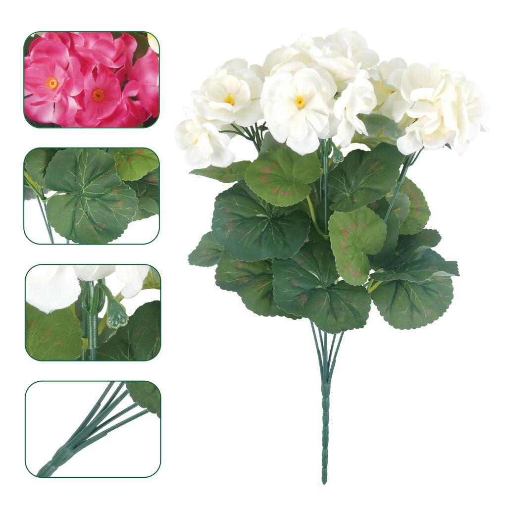 36CM 4/6Pcs Artificial Flowers Silk Begonia Bouquet Realistic Colorful Wedding Home Party Living Room Table Decoration