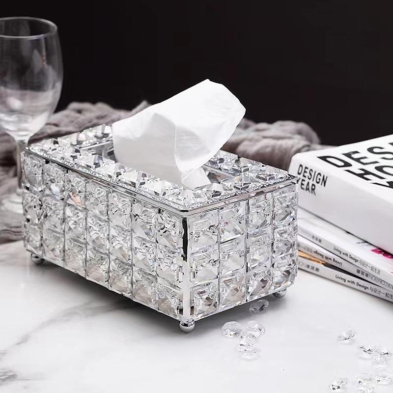 Luxuriöse Kristall-Taschentuchbox Tischdekoration zur Verschönerung Ihres Zuhauses und für ein schönes und luxuriöses Aussehen