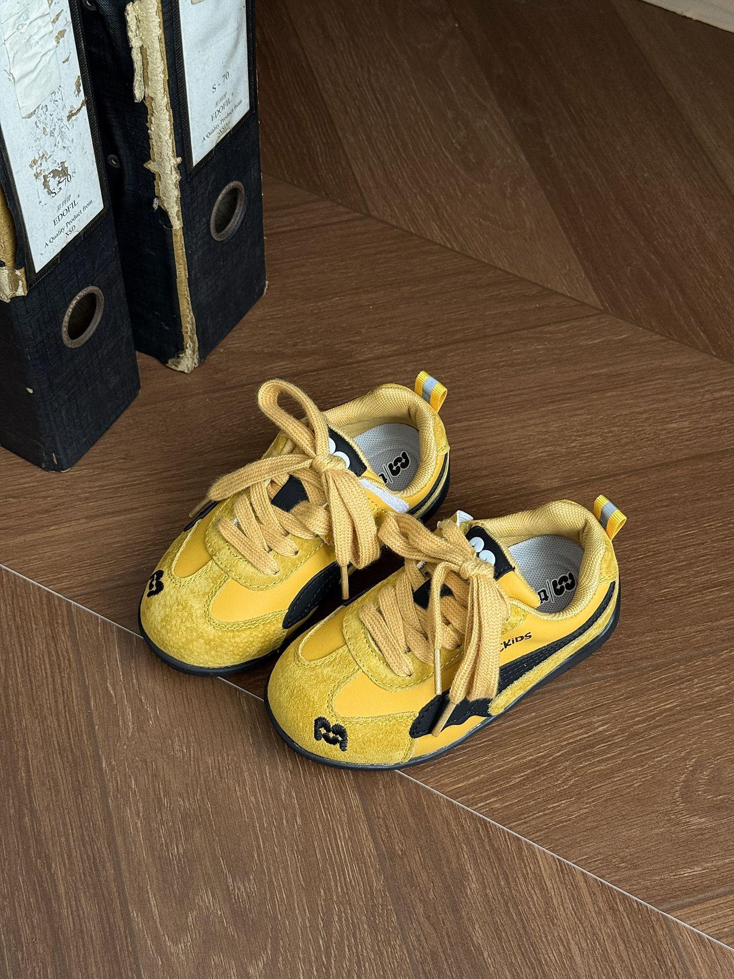 

XSHX уравнение гоночные туфли | Осенние мальчики и девочки липучка ретро резиновая подошва функциональная тонкая подошва повседневная спортивная обувь 25 жёлтый