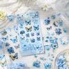 4-Sheet Butterfly & Flower PET Decorative Stickers, Vibrant Designs for Journal Embellishment & Hand Account