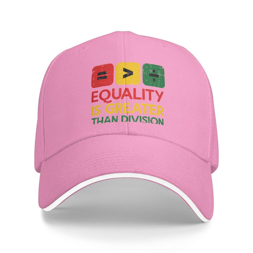 Black History Equality Greater Than Division Baseball Cap  Fashion Women Unisex Trucker Hat Fishing Snapback Cap Gift Idea