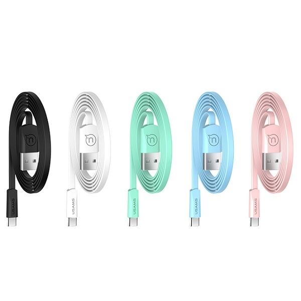 Usams Kabel Płaski U2 Usb-C 1,2Mbiały/White Sj200Tc02 (Us-Sj200)