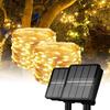 Outdoor Solar-Lichterkette 300/200/100/50 LED Feen-Girlande 8 Modi Garten Hof Baum Weihnachtsfeier Wasserdichte Kupferdraht-Lampe