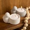 1pcs  Silicone Candle Holder Mold - Cute Rabbit-Shaped Dual-Compartment Design for Candles, Cement Casting - for Home Desk Decor