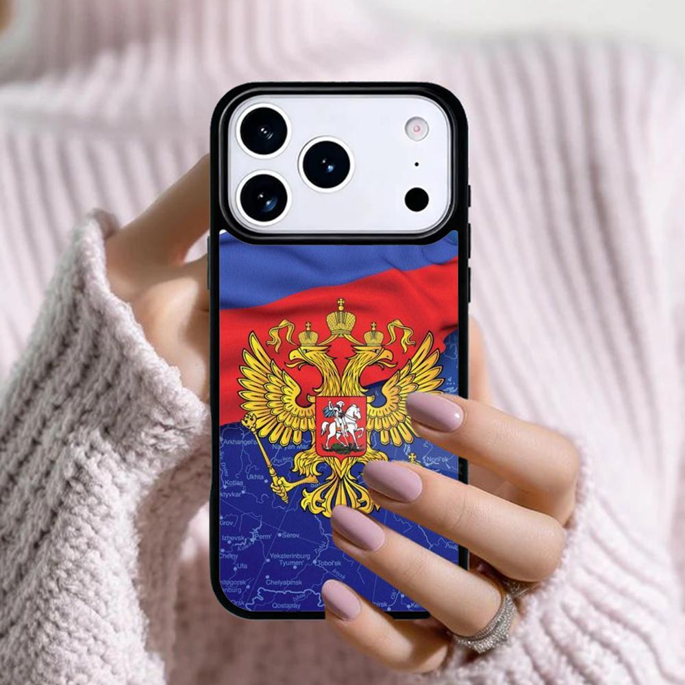 Russia Russian Flags Emblem Bumper Phone Case For Apple iPhone 17 Air 16E 15 14 Plus 13 12 11 Pro Max Mini Funda Cover