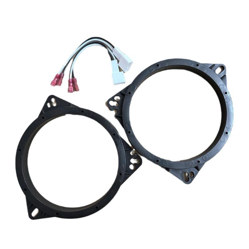 31BC Car Stereo Speaker Spacers Adaptors Mat Pad Car Horn Washer Adapter Holder Bracket and Speaker Wire Harness for BYD