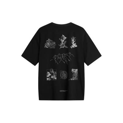 CF Trace Alphabet Print Knit Sports Tee Men Tops Black ATSU627-1