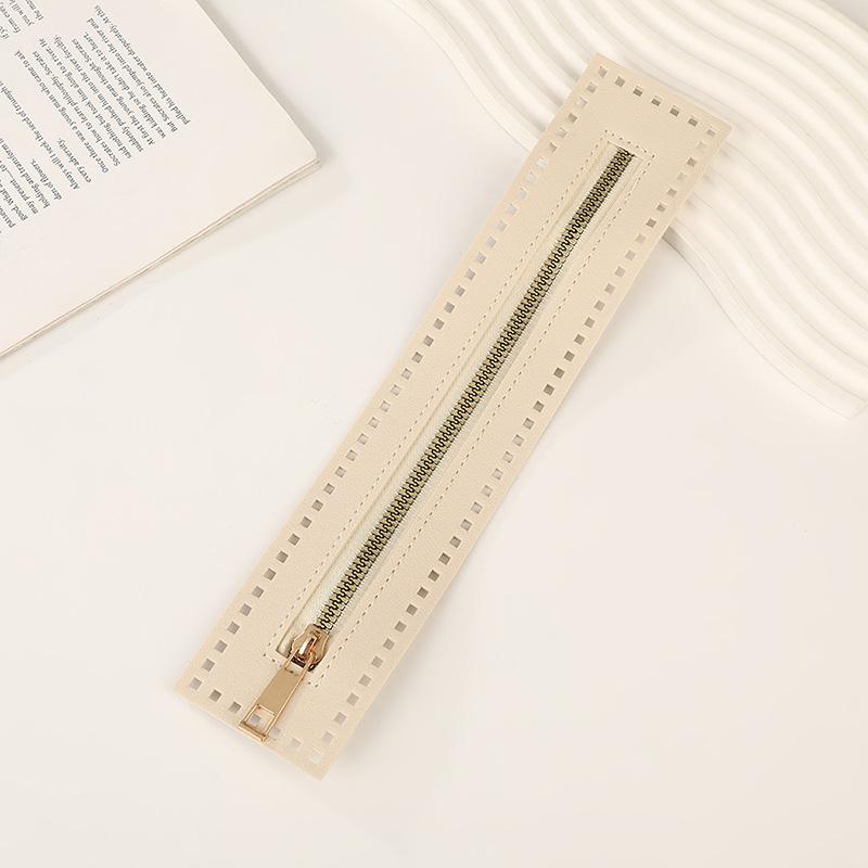 1PC PU 27cm Craft Supplies High Quality Double Sided for DIY Bags Leather Zipper Solid Zipper Sewing Accessories