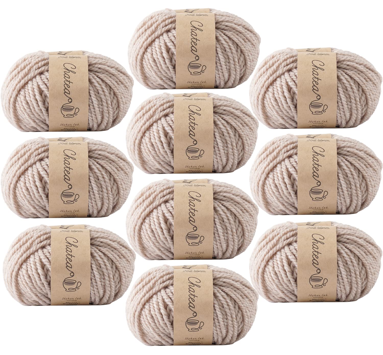 

Knitworm Wool 10 Chatty Extra 25g Desert Yarn, Balls, Melange, Thick, (Approx. 34m), 60% Acrylic, 40% Wool,