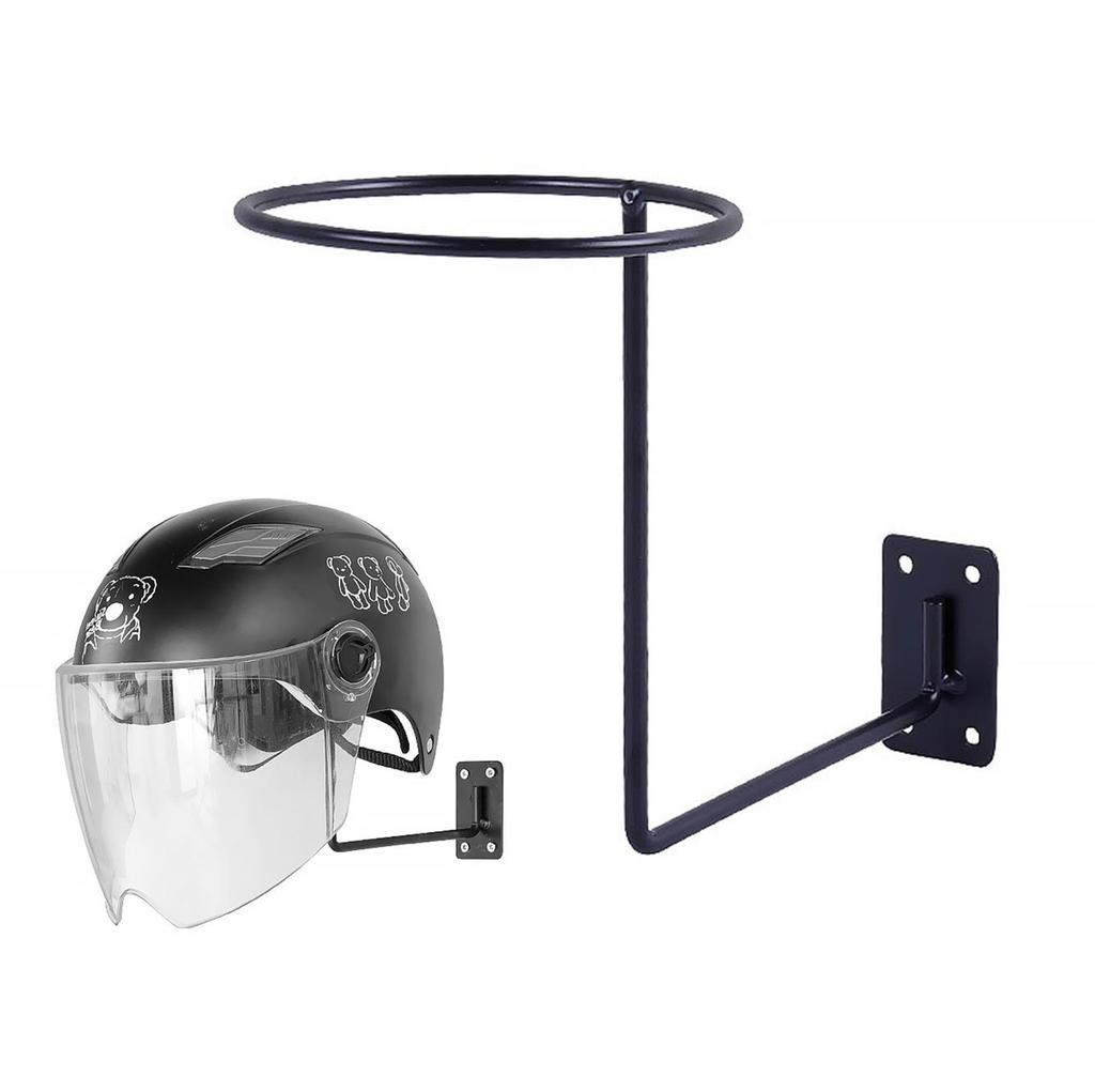 Motorcycle Helmet Rack Wall Mount Helmet Holder 180° Rotation Helmet Hanger With Hooks for Cycling Baseball Rugby Helme Bracket