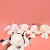 Lovely Plush Rabbit Keychain Cartoon Rabbit Bag Charm Bag Ornament for Girl Featuring Soft Fabric and Eye Catching Color