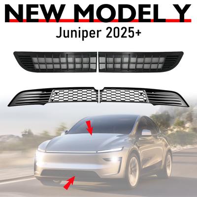 For Tesla Model Y Juniper 2025 Lower Bumper Anti Insect Net Dust Proof Inner Vent Grille Cover Insect-proof Travel Accessories