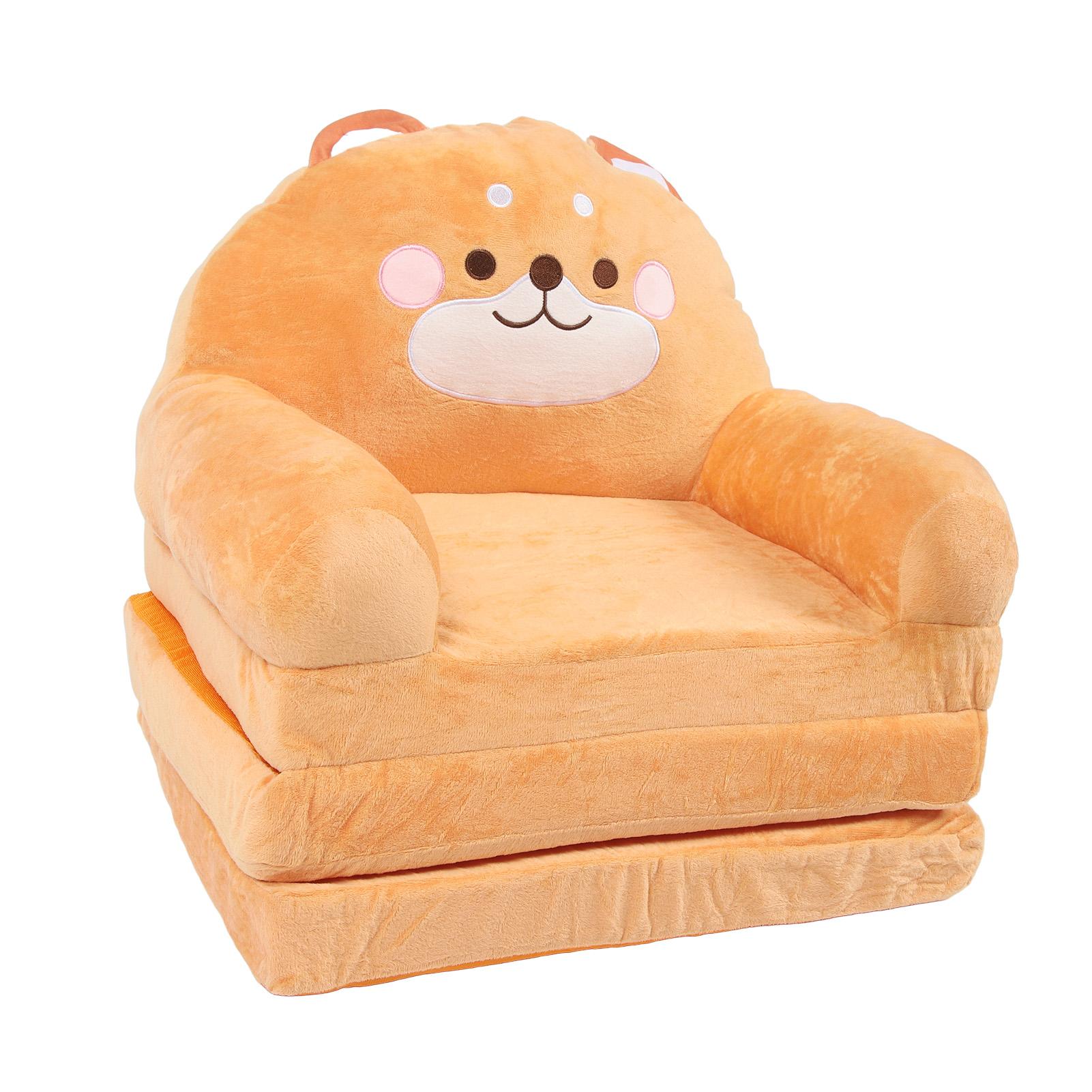 

Детский стульчик-диванчик мультяшный складной милый диванчик портативный диван-кресло для дома и школы коричневый щенок 4