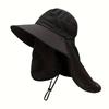 Cappello da Sole Estivo Traspirante Anti-UV per Ciclismo Pesca con Protezione per il Collo Cappello da Pescatore Unisex da Esterno con Ampia Visiera Caccia Escursionismo Cappello a Secchiello