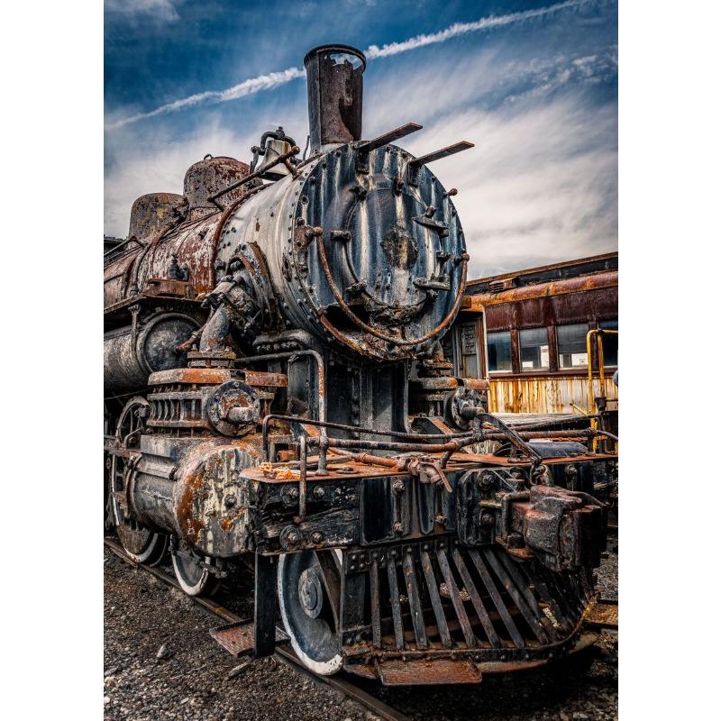 Vintage Cale Ferată Retro Cale Ferată Tren cu Aburi Locomotivă Peisaj Poster de Artă Pictură pe Pânză Imprimeuri de Perete Imagine Cameră Decor Acasă