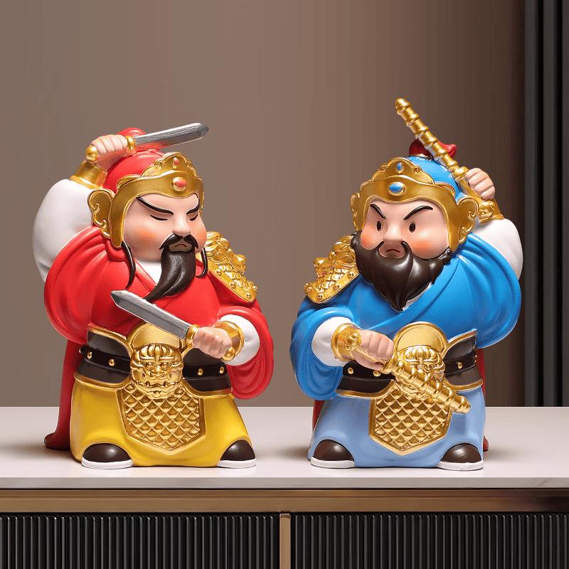 

Yuyi Angel Chinese Door Gods Figurines - Qin Qiong & Yu Chi Gong