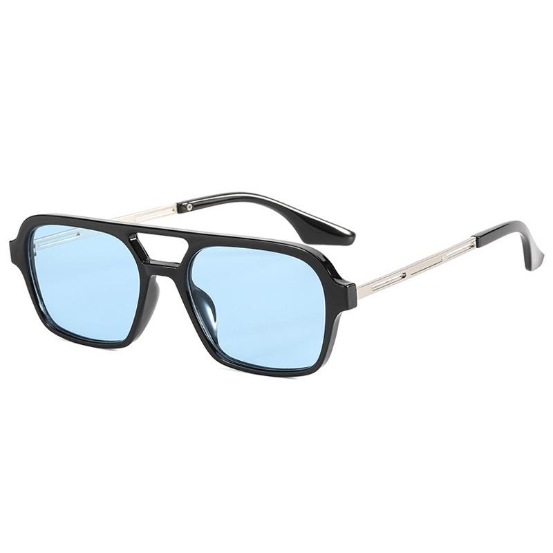 Čtvercové sluneční brýle s malým rámem Žena Značka Návrhář Móda Luxusní sluneční brýle Dámské Vintage duté leopardí modré Oculos De Sol
