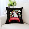 New Unicorn Cushion Cover Hot Polyester Cartoon Unicorn Pillowcase Kids Room Decoration Sofa Couch Throw Pillow Cover Decorative