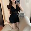 Internet Celebrity Live Broadcast Pure Desire Summer New Women's Night Main Store Sexy Mesh Splicing Hip Dress Work Clothes